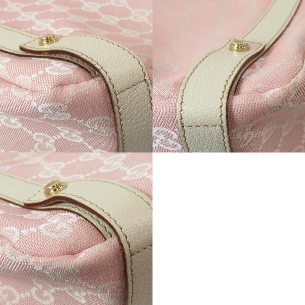 Gucci GG Canvas Abbey Tote bag pink white leather - Picture 10 of 11